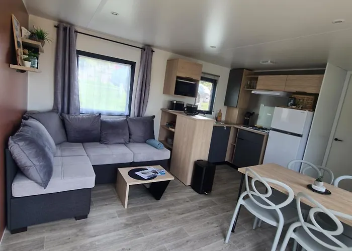 Mobil-home Vue Piscine - La Falaise - La Coquille D'opale * Équihen-Plage