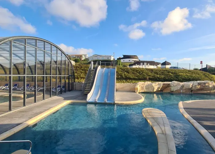 Mobil-home Vue Piscine - La Falaise - La Coquille D'opale Kemp *