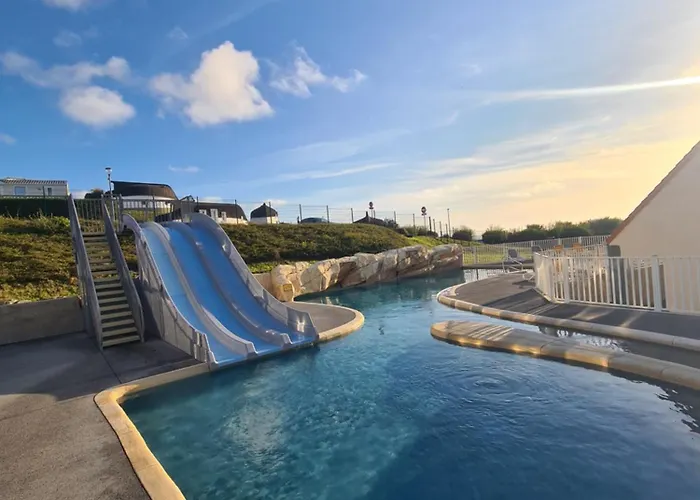 Mobil-home Vue Piscine - La Falaise - La Coquille D'opale