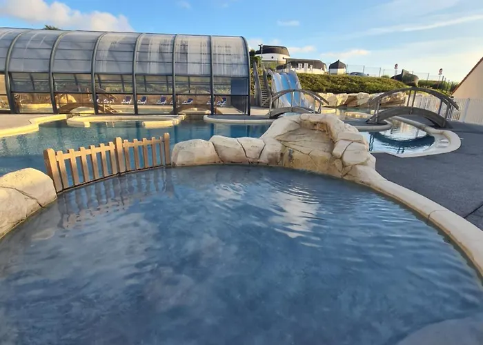 Mobil-home Vue Piscine - La Falaise - La Coquille D'opale Kemp Équihen-Plage